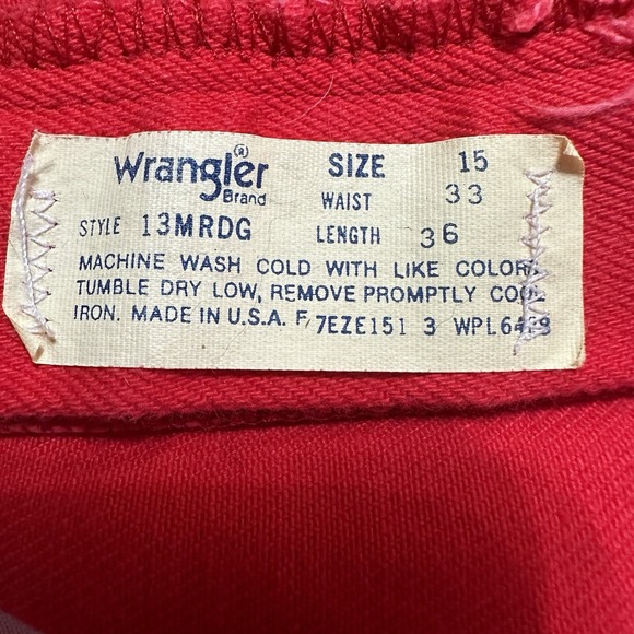 Wrangler Women's High Rise Jeans - Bold Red - Picture 6 of 7
